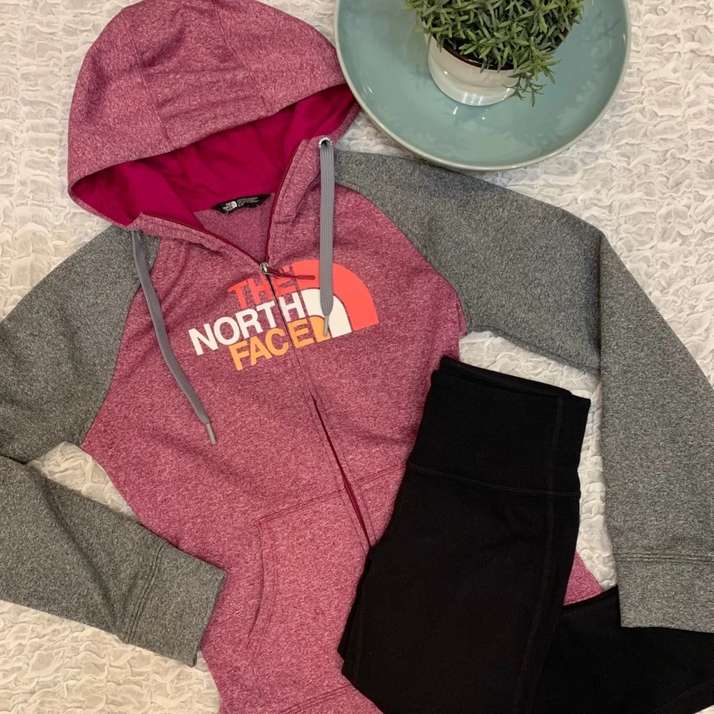 North Face Logo Hoodie Sweatshirt Athletic Zip Jacket Athleisure Graphic Shirt